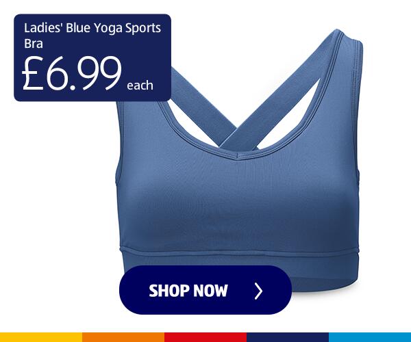 Ladies' Blue Yoga Sports Bra - Shop Now