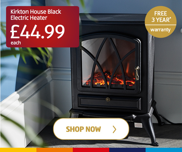 Kirkton House Black Electric Heater - Shop Now