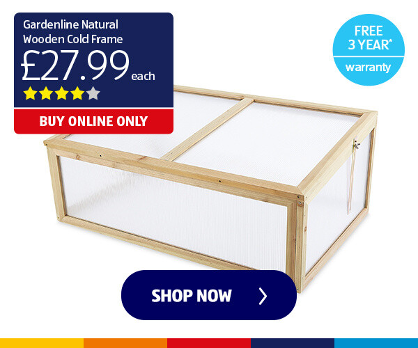 Gardenline Natural Wooden Cold Frame - Shop Now