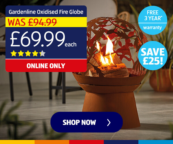 Gardenline Oxidised Fire Globe