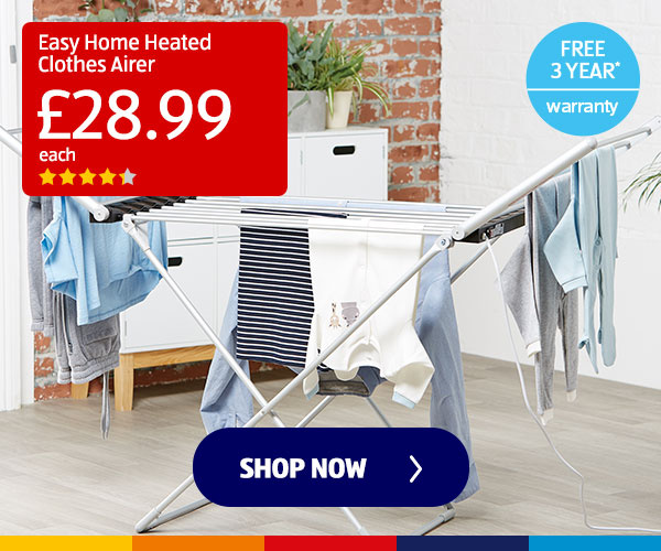 Easy Home Heated Clothes Airer - Shop Now