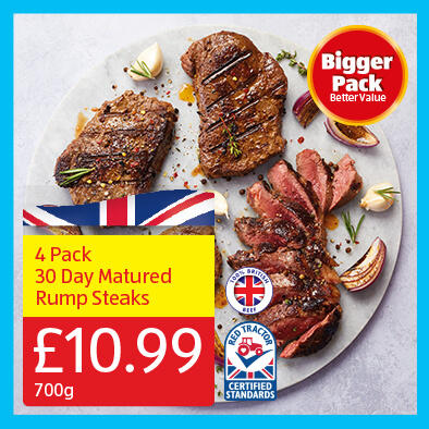 30 Day Matured Rump Steaks - 10.99 900g