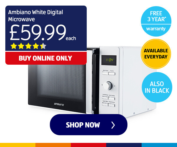 Ambiano White Digital Microwave