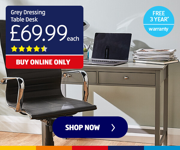 Grey Dressing Table Desk - Shop Now