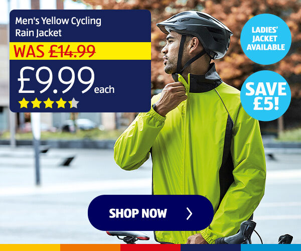 Men's Yellow Cycling Rain Jacket