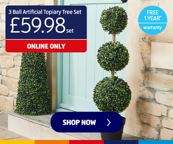 3 Ball Artificial Topiary Tree Set