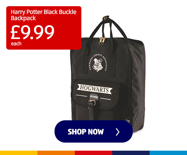 Harry Potter Black Buckle Backpack - Shop Now