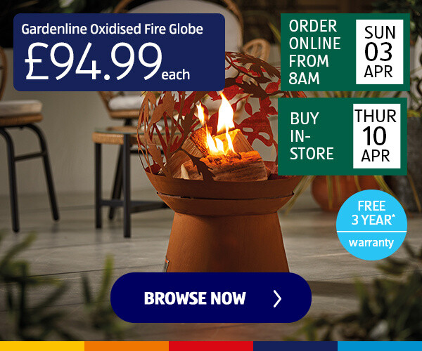 Gardenline Oxidised Fire Globe