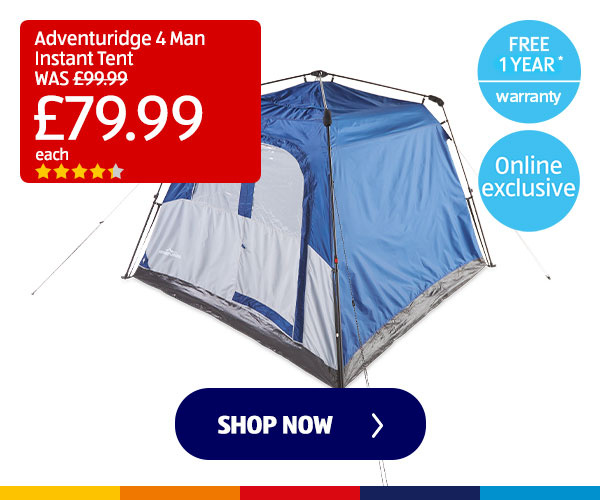 Adventuridge 4 Man Instant Tent - Shop Now