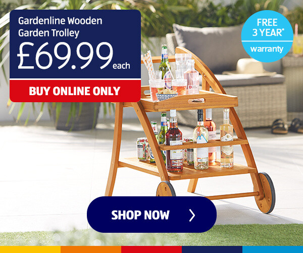 Gardenline Wooden Garden Trolley - Shop Now