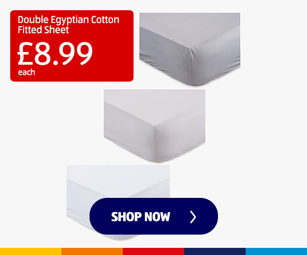 Double Egyptian Cotton Fitted Sheet - Shop Now