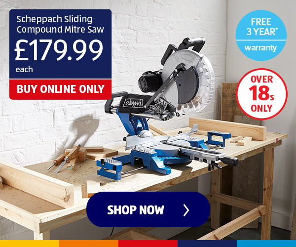 Scheppach Sliding Compound Mitre Saw - Shop Now