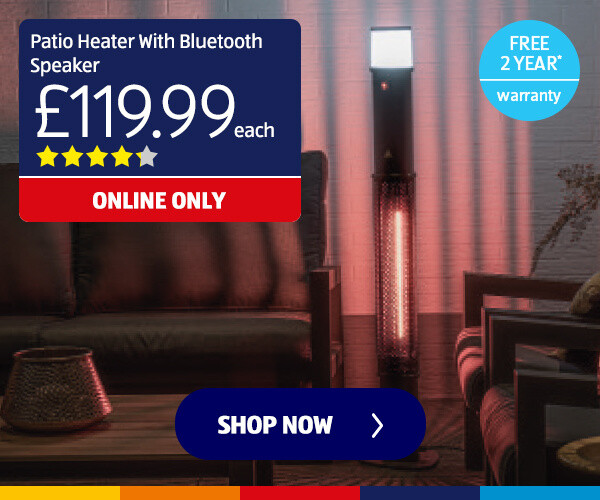 Patio Heater With Bluetooth Speaker