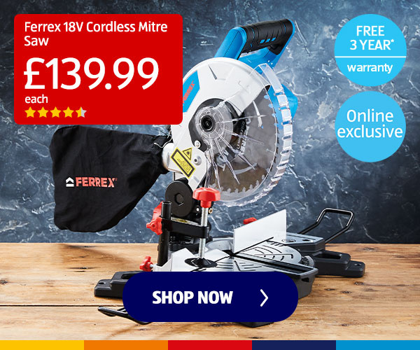 Ferrex 18V Cordless Mitre Saw - Shop Now