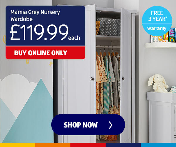 Mamia Grey Nursery Wardobe - Shop Now