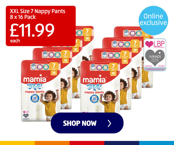 XXL Size 7 Nappy Pants 8 x 16 Pack - Shop Now