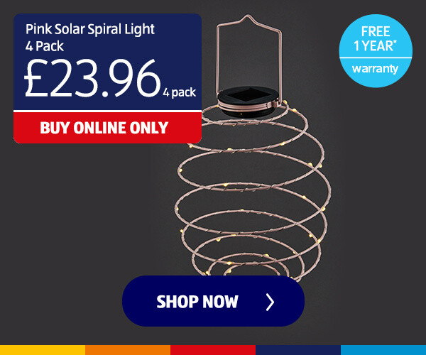 Pink Solar Spiral Light 4 Pack - Shop Now