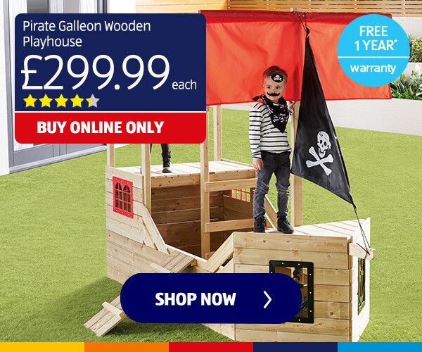 Pirate Galleon Wooden Playhouse - Shop Now