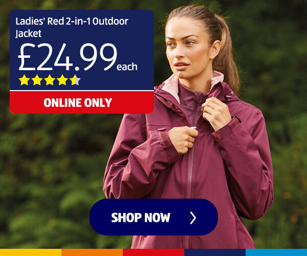 Ladies' Red 2-in-1 Outdoor Jacket