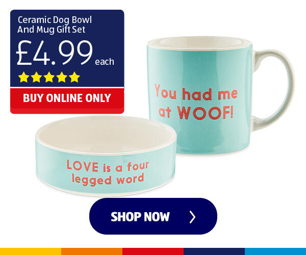 Ceramic Dog Bowl And Mug Gift Set - Shop Now