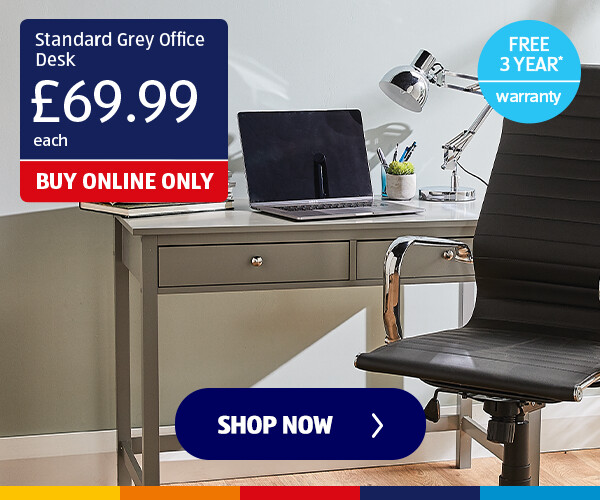 Standard Grey Office Desk - Shop Now