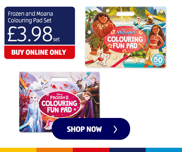 Frozen and Moana Colouring Pad Set - Shop Now