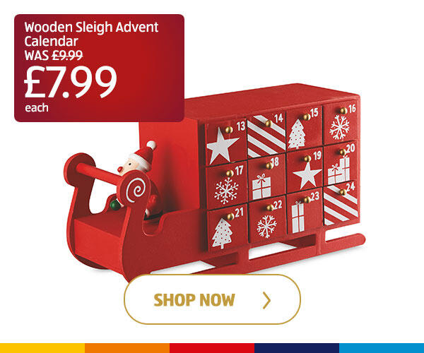 Wooden Sleigh Advent Calendar - Shop Now
