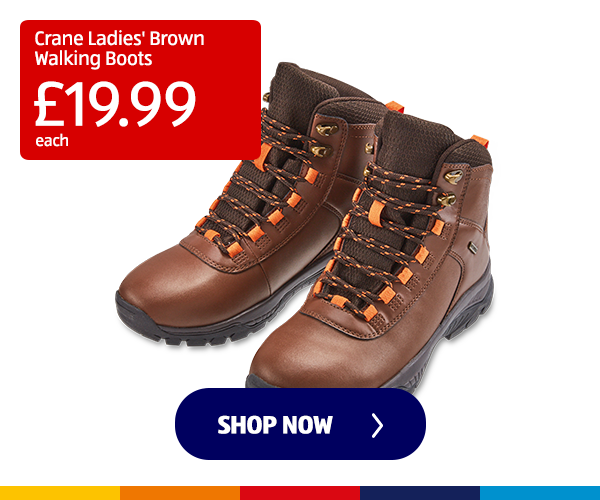 Crane Ladies Brown Walking Boots - Shop Now