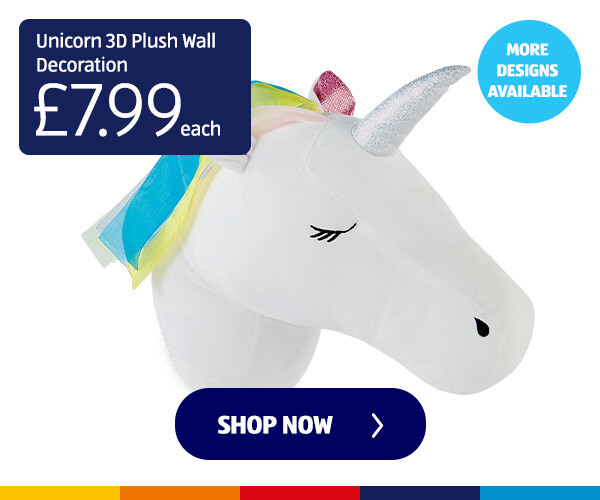 Unicorn 3D Plush Wall Decoration - Shop Now