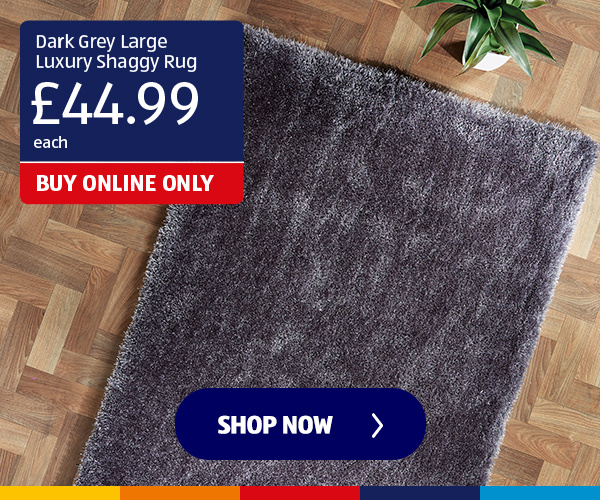 Dark Grey Large Luxury Shaggy Rug - Shop Now 