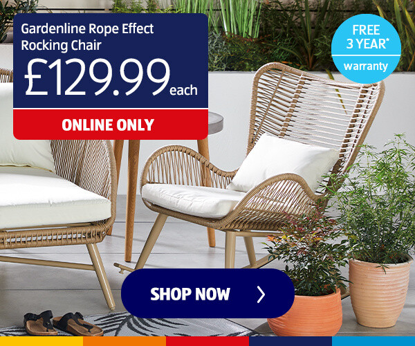 Gardenline Rope Effect Rocking Chair