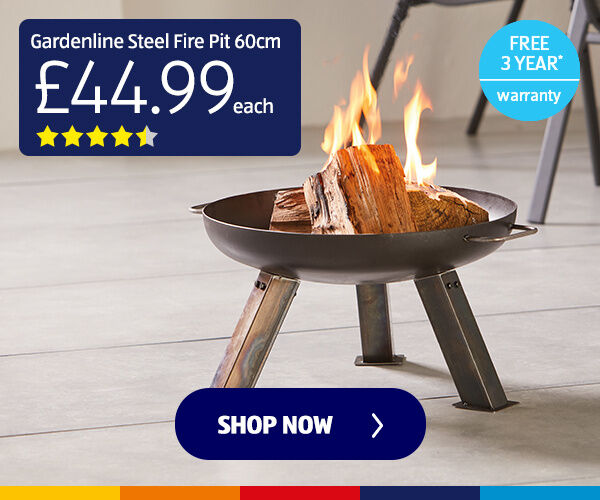 Gardenline Steel Fire Pit 60cm