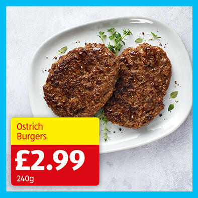 Ostrich Burgers - 2.99 240g