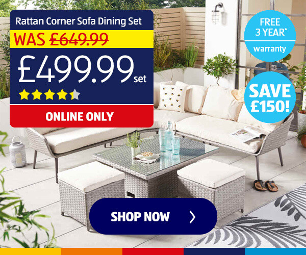 Rattan Corner Sofa Dining Set