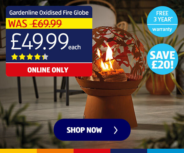 Gardenline Oxidised Fire Globe