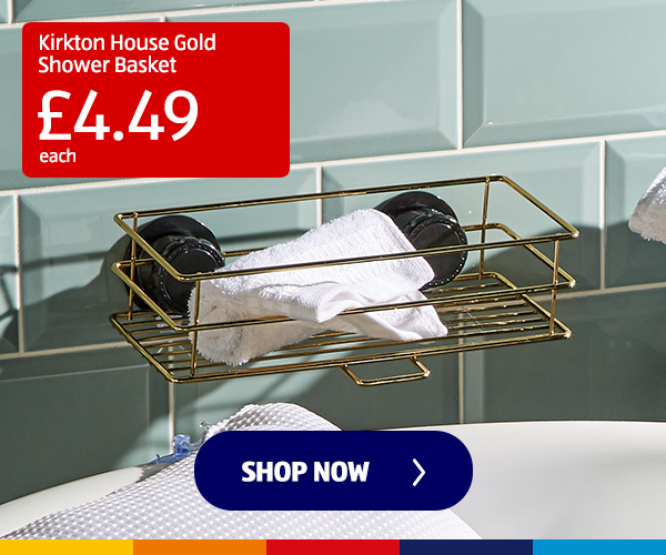 Kirkton House Gold Shower Basket - Shop Now