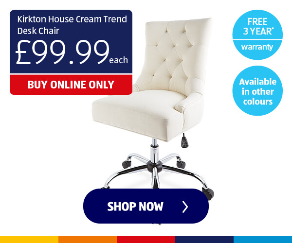 Kirkton House Cream Trend Desk Chair - Shop Now