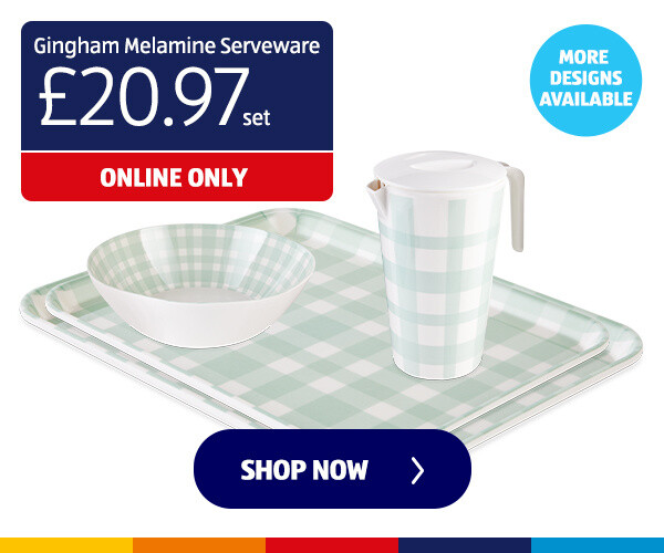 Gingham Melamine Serveware