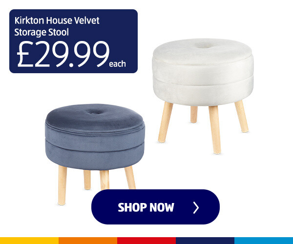 Kirkton House Velvet Storage Stool