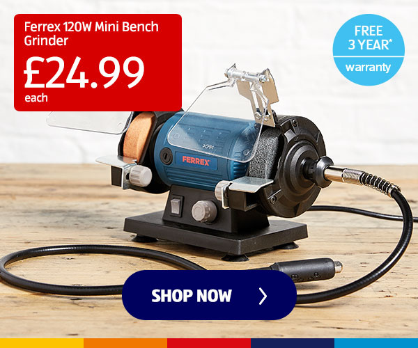 Ferrex 120W Mini Bench Grinder - Shop Now