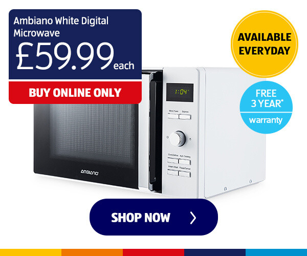 Ambiano White Digital Microwave