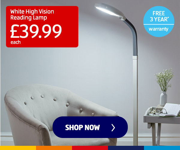 White High Vision Reading Lamp - Shop Now