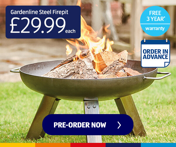 Gardenline Steel Firepit - Shop Now