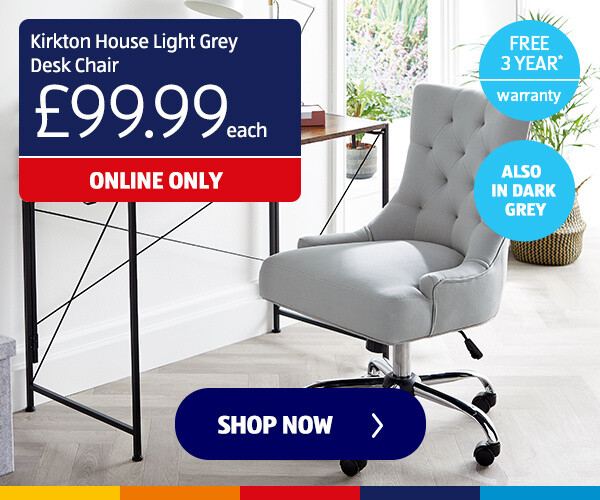 Kirkton House Light Grey Desk Chair