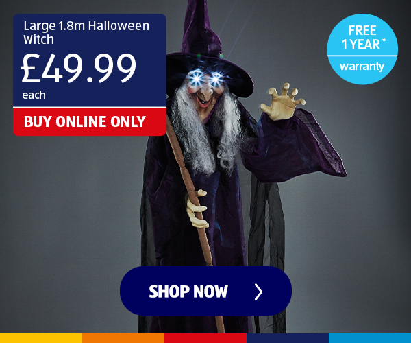 Large 1.8m Halloween Witch - Shop Now