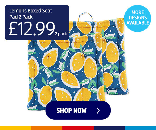 Lemons Boxed Seat Pad 2 Pack