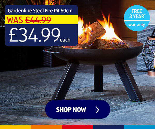 Gardenline Steel Fire Pit 60cm