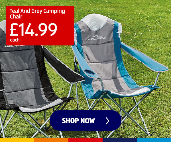 Teal And Grey Camping Chair - Shop Now