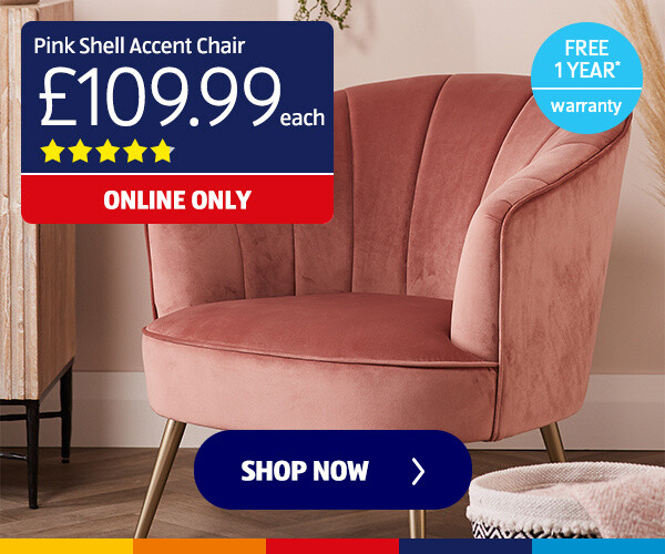 Pink Shell Accent Chair