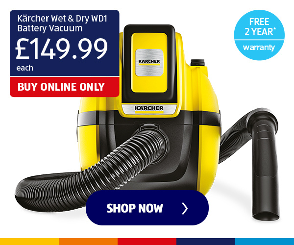 Kärcher Wet & Dry WD1 Battery Vacuum - Shop Now